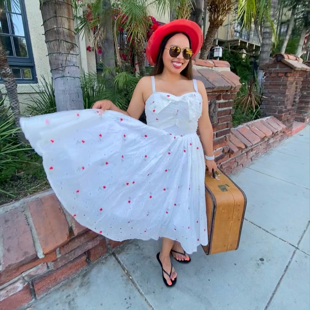 Unique Vintage cherry dress
